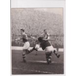 PRESS PHOTOS / CHARLTON ATH. V WBA 1956 Two original 10" X 8" B/W Press photos with stamps and paper