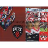 CANADIAN FOOTBALL PROGRAMMES Three programmes: Canada homes v St. Lucia and Puerto Rico with ticket,