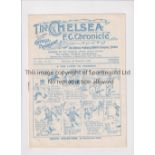 CHELSEA Programme for the home League match v Hull City 1/11/1924, very slightly creased and team