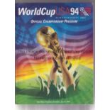 1994 WORLD CUP FINAL Programme for Italy v Brazil in Pasadena 17/7/1994. Very good
