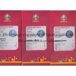 EURO 2020 IN HUNGARY A set of 3 original VIP tickets in presentation wallets from European