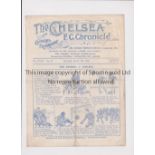 CHELSEA Programme for the home League match v Cardiff City 3/3/1923, folded in four. Fair to