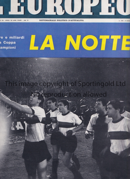 1965 EUROPEAN CUP FINAL Inter Milan v Benfica played 27 May 1965 at the San Siro, Milan. The Milan