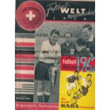 WORLD CUP 1954 & 1962 Two German World Cup brochures: 32-page magazine reviewing the 1954 World