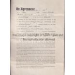 ORIGINAL FOOTBALL CONTRACT 1931 Contract for John Morton in 1931 at Gainsborough Trinity who in
