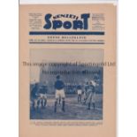 HUNGARY V SWEDEN 1926 'Nemzeti Sport' newspaper supplement 17/11/1926 covering the November