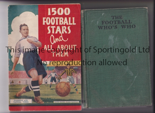 THE FOOTBALL WHO'S WHO Hardback book with 320 pages issued in 1935 and Topical Times magazine,