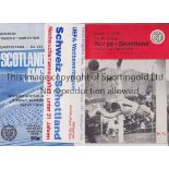 SCOTLAND FOOTBALL PROGRAMMES Over 70 homes programmes: 44 x Internationals 1954 - 1975 including v