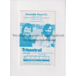 GEORGE BEST AUTOGRAPH Programme for Dunstable Town v Luton Town Friendly 29/10./1975 with a