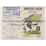 ARSENAL Two programmes for the away League matches v. Newcastle United 19/3/1949, score at the top