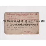 NOTTINGHAM FOREST V DONCASTER ROVERS 1924 An official postcard from Doncaster Rovers postmarked