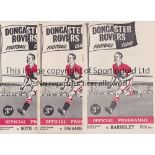 DONCASTER ROVERS Eight home programmes for season 1957/8 including Airdrie and Liverpool.