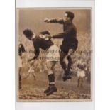 PRESS PHOTOS / MILLWALL V GILLINGHAM 1957 Two original 10" X 8" B/W Press photos with stamps and