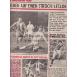 1972 ECWC Carl Zeiss Jena v Leeds United (1st Leg) played 25/10/1972 in Jena, East Germany. Issue of