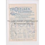 CHELSEA Programme for the home League match v Portsmouth 4/5/1927, ex-binder and minor tear.