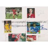 COLLECTION OF AUTOGRAPHS Hand signed photograph and cards. Includes Gascoigne, Keegan, Gullit, Rush,