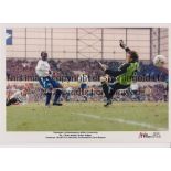 TOTTENHAM HOTSPUR Three Action Images colour 12" X 8" action photos in the 1995/6 season. Very good