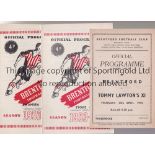 BRENTFORD Fourteen home programmes for season 1953/4 including, Tommy Lawton's XI, Stoke, Swansea,