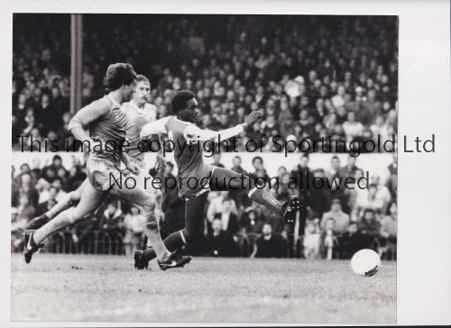 ARSENAL Five b/w action Press photos with stamps on the reverse: 12" X 8" v Coventry 80/1, 11" X