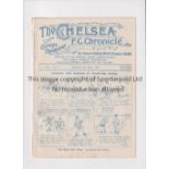 CHELSEA Programme for the home League match v Reading 2/4/1927, ex-binder. Generally good