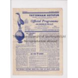 1951 CHARITY SHIELD Programme for Tottenham Hotspur at home v Newcastle United 24/9/1951, horizontal