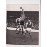 PRESS PHOTO / WEST HAM UNITED V GRIMSBY TOWN 1956 Original 10" x 8" B/W Press photo with stamp and