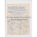 CHELSEA Programme for the home League match v Bradford City 29/11/1924, ex-binder. Generally good