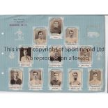 CARDIFF CITY 1920s An original colour Pinnace sheet with eleven Pinnace original cards for Cardiff