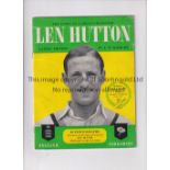 LEN HUTTON AUTOGRAPH Signed magazine, The Story of a Great Cricketer issued in 1951. Generally good