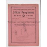 TOTTENHAM HOTSPUR Programme for the home London Combination match v Fulham 1/5/1920, Slightly worn