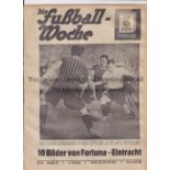 1933 GERMANY XI v GLASGOW RANGERS Friendly played 31/5/1933 in Munich. Rare issue of ''Die Fusball