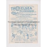 CHELSEA Programme for the home League match v Stockport County 18/10/1924, ex-binder. Generally