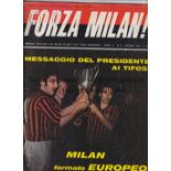 1973 ECWC FINAL / MILAN V LEEDS UNITED Forza Milan! Official magazine for June 1973 with full report