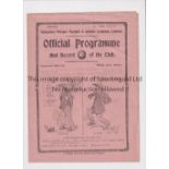 TOTTENHAM HOTSPUR Programme for the home F.A. Cup tie v West Stanley 31/1/1920, very slight