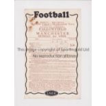1928 FA CUP SEMI-FINAL REPLAY AT MANCHESTER CITY Railway handbill, LNER for the Semi-Final replay at