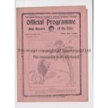 TOTTENHAM HOTSPUR Programme for the home London Combination match v Millwall 1/5/1922, very slight