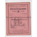 TOTTENHAM HOTSPUR Gatefold programme for the home League match v Sheffield United 6/4/1912. Good