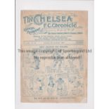 CHELSEA Programme for the home League match v Stoke City 5/12/1925, repairs throughout, creased