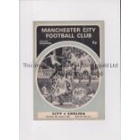 MANCHESTER CITY V CHELSEA 1973 POSTPONED Programme for the scheduled match at City on 6/1/1973, very