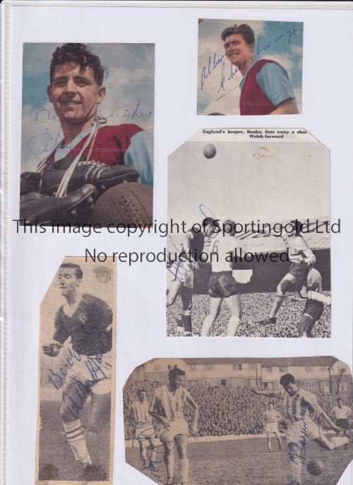 FOOTBALL AUTOGRAPHS Over 150 signed magazine pictures from 1950's - 1970's including Bryan Robson,