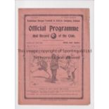 TOTTENHAM HOTSPUR Gatefold programme for the home League match v Liverpool 4/4/1914, slight