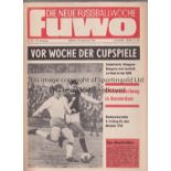 1967 FAIRS CUP Dynamo Dresden v Glasgow Rangers played 20/9/1967 in Dresden, East Germany. Issue