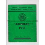 CELTIC Supporters' Association Annual for 1951, slightly creased. Generally good