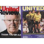 ALEX FERGUSON / MANCHESTER UNITED Programmes for his first match as Manager away v Oxford United 8/