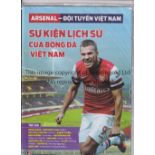 ARSENAL Magazine programme in bag for the away Friendly v Vietnam 17/7/2013 played in the National