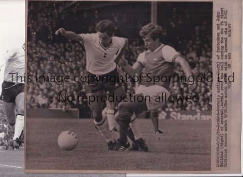 ARSENAL V TOTTENHAM HOTSPUR Two B/W action Press photos at Highbury: 9" X 7" Paul Price and