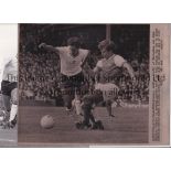 ARSENAL V TOTTENHAM HOTSPUR Two B/W action Press photos at Highbury: 9" X 7" Paul Price and