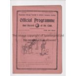 TOTTENHAM HOTSPUR Gatefold programme for the home League match v Bolton Wanderers 3/4/1915. Good