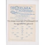CHELSEA Programme for the Public Practice match on 21/8/1924, ex-binder. Generally good