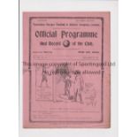 TOTTENHAM HOTSPUR Programme for the home London Combination match v Fulham 20/12/1919, slightly